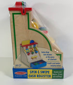 secondhand Melissa & Doug Spin And Swipe Wooden Cash Register