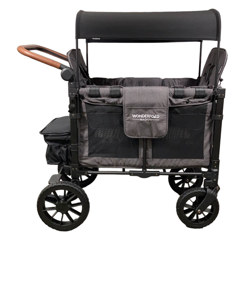 secondhand Wonderfold W2 Luxe Multifunctional Double Stroller Wagon, 2023, Charcoal Gray