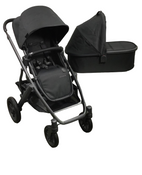 secondhand UPPAbaby VISTA V2 Stroller, Bassinet and Frame Only, Jake (Black), 2021