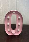 used Barnyard Designs 9” Marquee Letter, O Pink