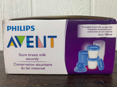 secondhand Philips Avent Breast Milk Storage Cups,  6 oz 10 pack