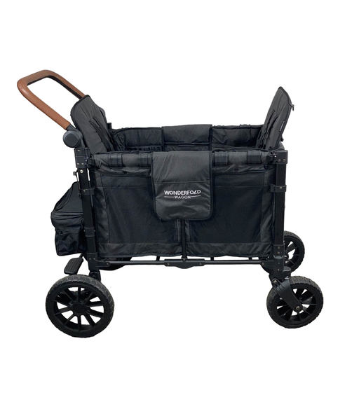 secondhand Wonderfold W2 Luxe Multifunctional Double Stroller Wagon, 2021, Volcanic Black