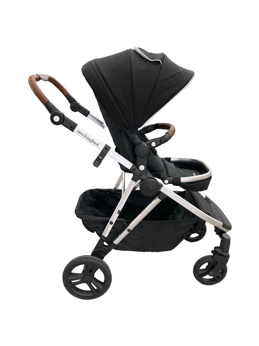 secondhand Mockingbird Single to Double Stroller, 2022, Silver with Penny Leather, Windowpane, Black 