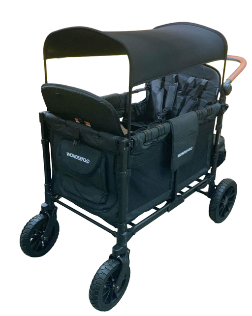 used Wonderfold W4 Luxe Quad Stroller Wagon, Volcanic Black, 2023