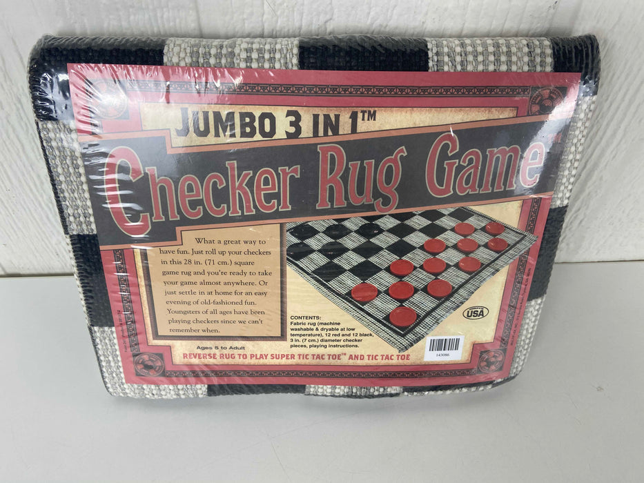 used Jumbo 3-in-1 Checker Rug Game