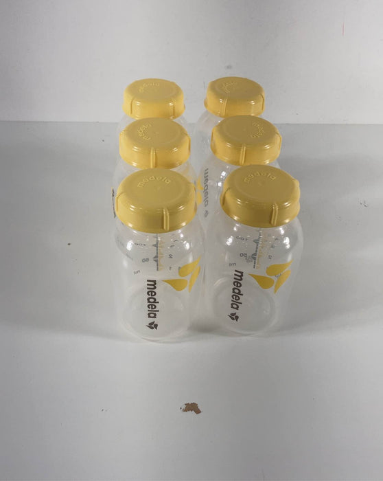 used Medela Breast Milk Collection and Storage Bottles with Solid Lids - 6pk/5oz