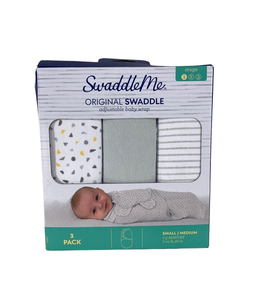 used Summer Infant SwaddleMe Original Swaddle Wrap 3pk, Small (0-3 Months), Confetti