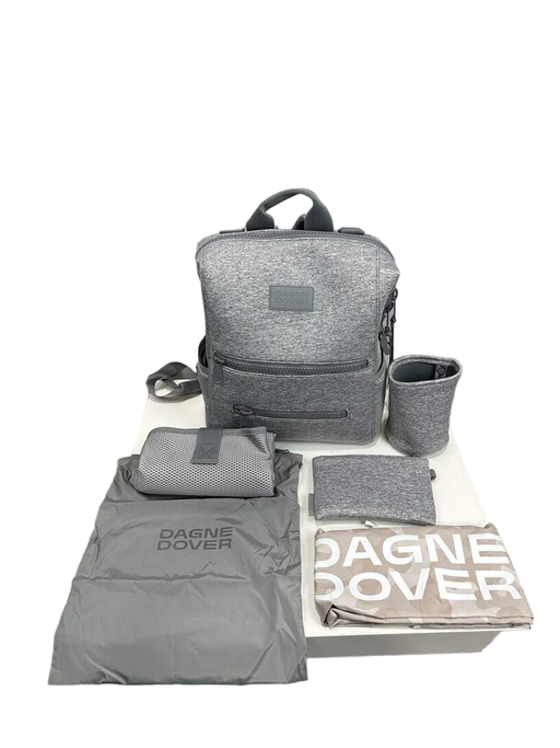 used Dagne Dover Indi Diaper Backpack Medium, Heather Grey