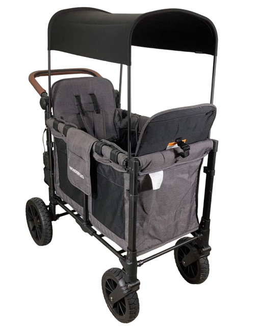 used Wonderfold W2 Luxe Multifunctional Double Stroller Wagon, 2023, Charcoal Gray