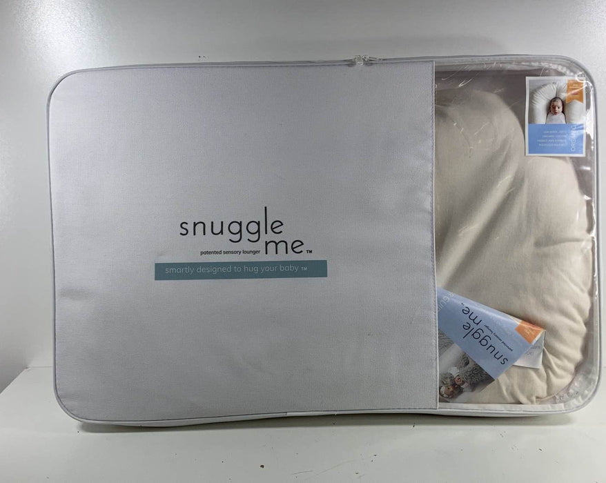 used Snuggle Me Organic Sensory Infant Lounger with Cover, Natural