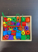 used Melissa & Doug Deluxe Wooden Lacing Beads