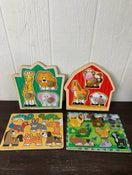 used BUNDLE Melissa & Doug Wooden Puzzles