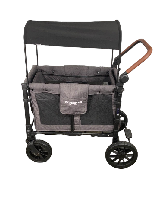 Wonderfold W2 Luxe Multifunctional Double Stroller Wagon, Charcoal Gray, 2023