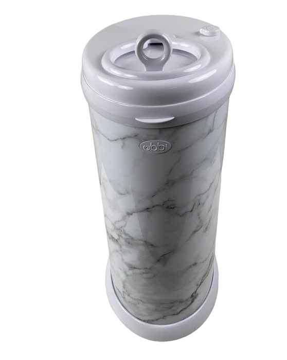 secondhand Ubbi Diaper Pail, Marble