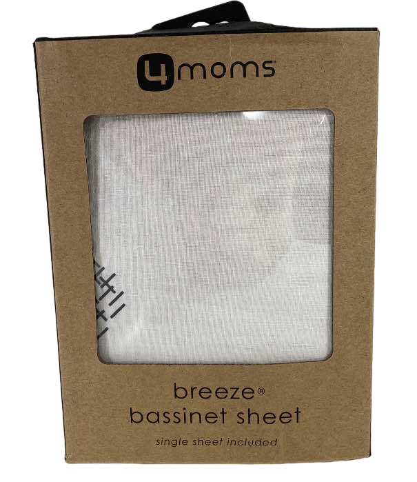 used 4moms Breeze Cotton Bassinet Sheet, White