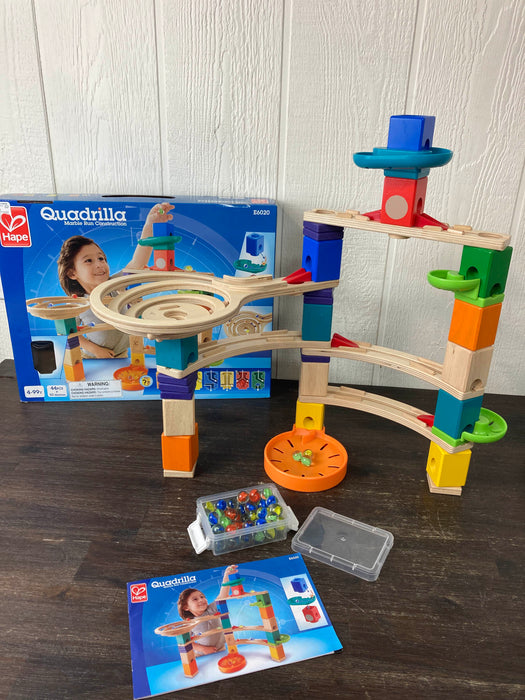 used Hape Quadrilla Cliffhanger Wooden Marble Run