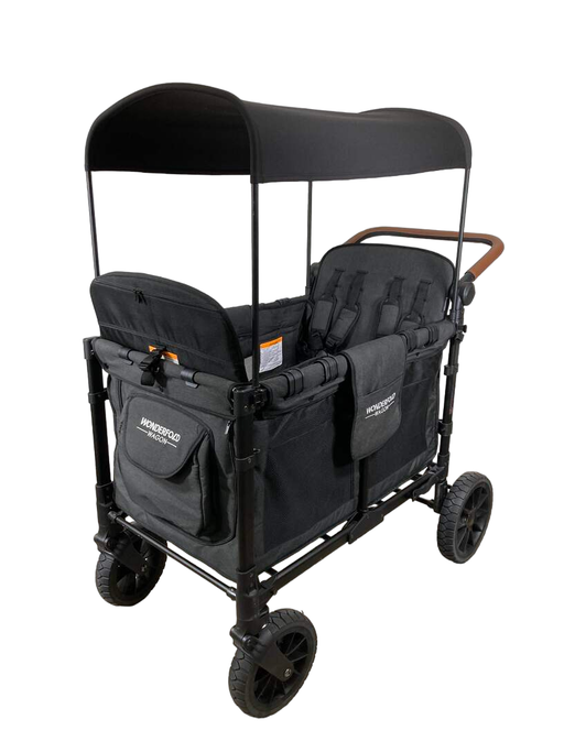 secondhand Wonderfold W4 Luxe Quad Stroller Wagon, Volcanic Black, 2021