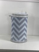 used Ubbi Diaper Pail, Grey Chevron