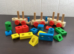 used Melissa & Doug Wooden Stacking Train