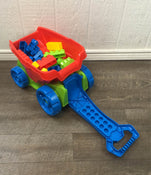 secondhand Mega Bloks Block Scooping Wagon With Mega Bloks