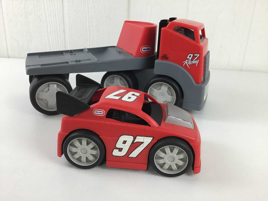 secondhand Little Tikes Rugged Riggz Race Car Hauler