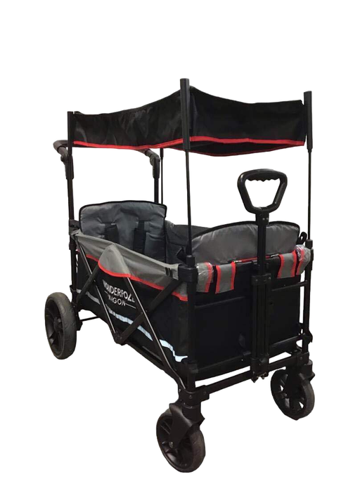 used Wonderfold X2 Push + Pull Double Stroller Wagon, 2021, Black