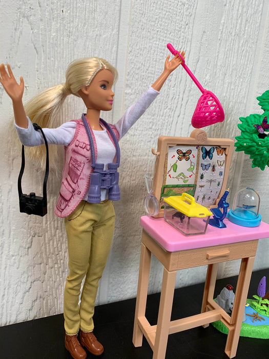 secondhand Barbie National Geographic Butterfly Scientist Playset