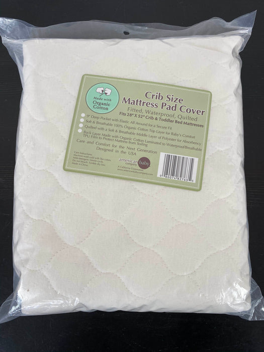 used American Baby Crib Size Organic Mattress Protector Cover