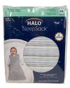 used Halo Micro-Fleece SleepSack, M, Multi Stripe Gray