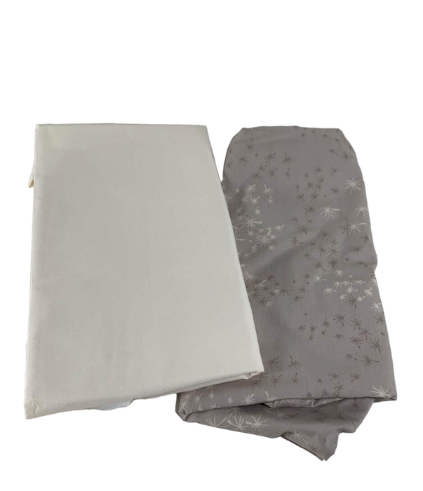 used Stokke Snoozi Fitted Sheets 2pack, Dandelion Beige/Vanilla Cream