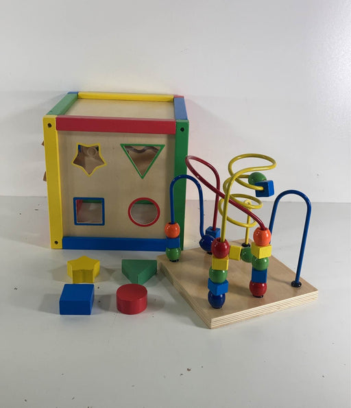 used Small Wooden Activity Cube