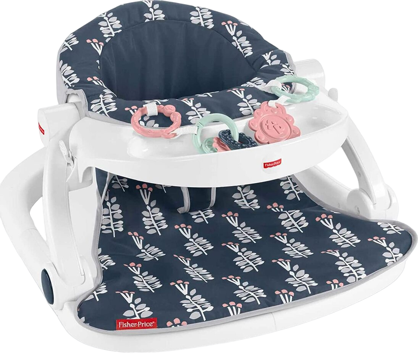 Fisher Price Sit-Me-Up Floor Seat, Navy Garden