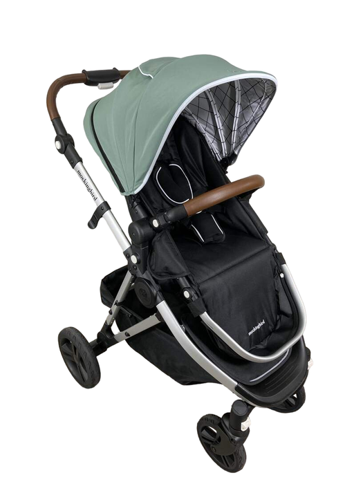 used Mockingbird Single to Double Stroller, 2023, Silver with Penny Leather, Windowpane, Sage