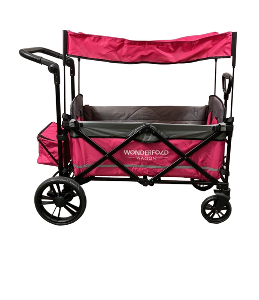 secondhand Wonderfold X2 Push + Pull Double Stroller Wagon, 2021, Pretty-n-Pink