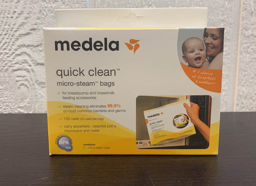 used Medela Quick Clean Micro Steam Bags, Box of 5