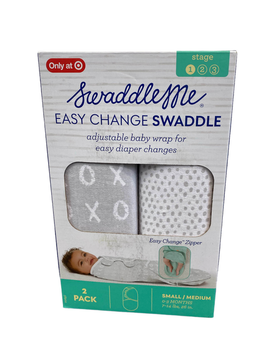 SwaddleMe Original Swaddle Wrap With Easy Change 2pk, S/M, Kiss Ya