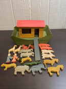 used Montessori Wooden Toys, Handmade Noah’s Ark Set