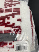 secondhand Eddie Bauer Ultra Plush Sherpa Throw, San Juan Red