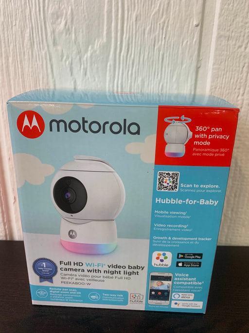 secondhand Motorola Peekaboo HD WiFi Video Baby Monitor with Glow Light