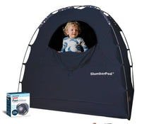 used SlumberPod 3.0 Sleep Canopy with Fan, Navy with Night Sky Accents