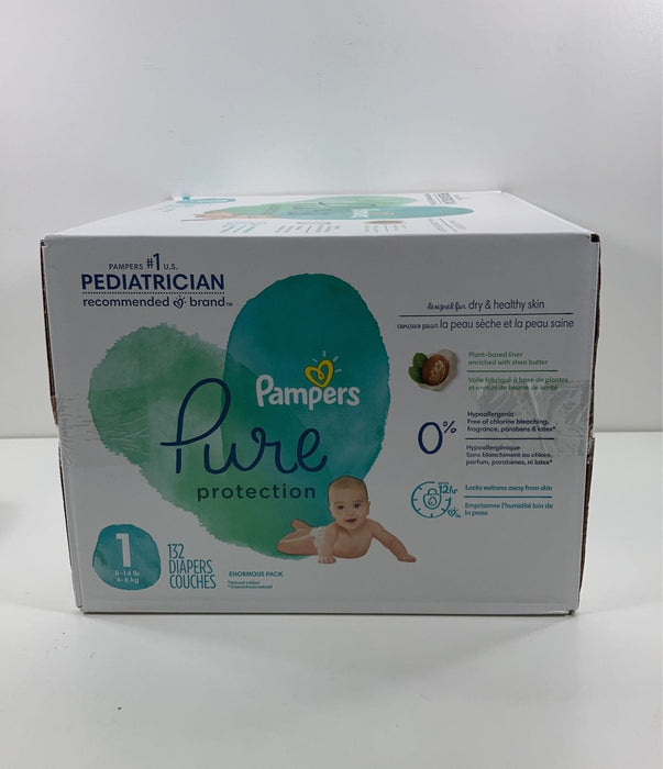 secondhand Pampers Pure Protection Diapers Size 1, 132 Count