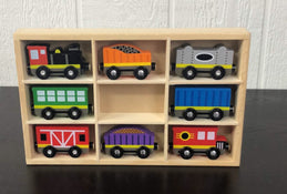 used Melissa & Doug Wooden Train Cars