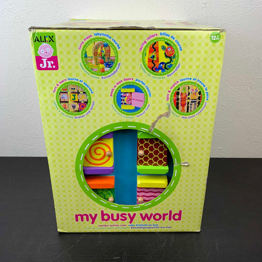 used ALEX Jr. My Busy World Wooden Activity Cube