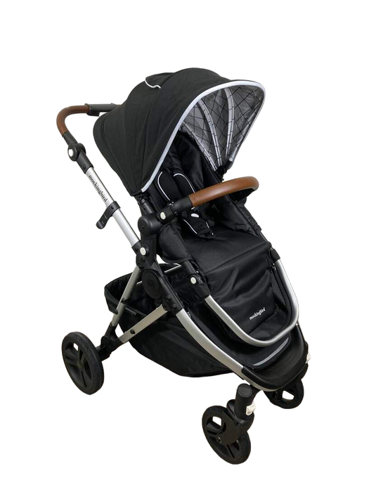 used Mockingbird Single Stroller, 2023, Black, Windowpane, Silver With Penny Leather