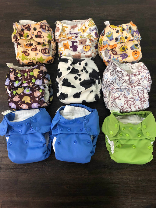 used BUNDLE Cloth Diapers Blueberry Simplex