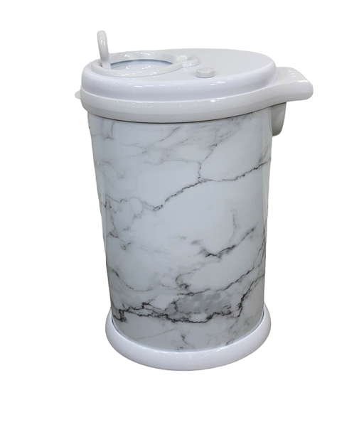 secondhand Ubbi Diaper Pail, Marble