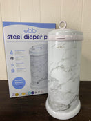 used Ubbi Diaper Pail, Marble 