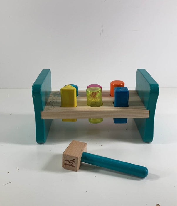 used B. toys Wooden Shape Sorter Hammering Bench