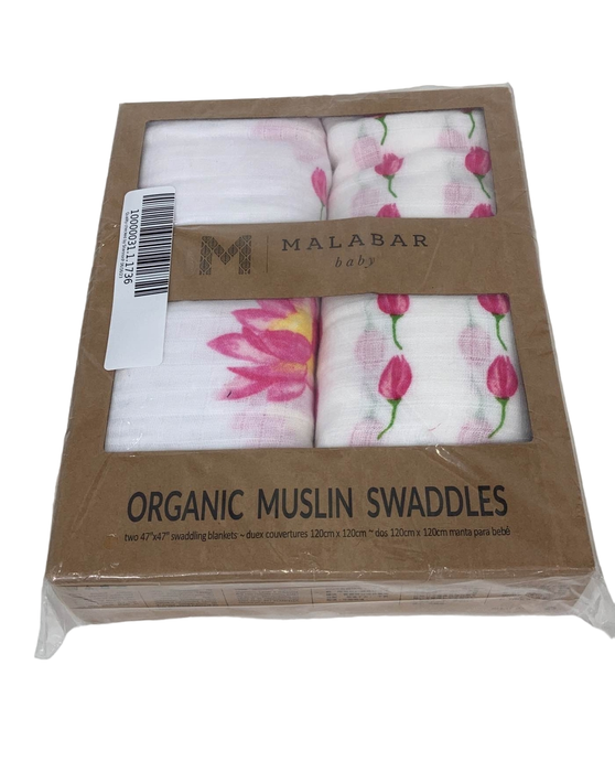 used Malabar Baby Organic Cotton Muslin Swaddle