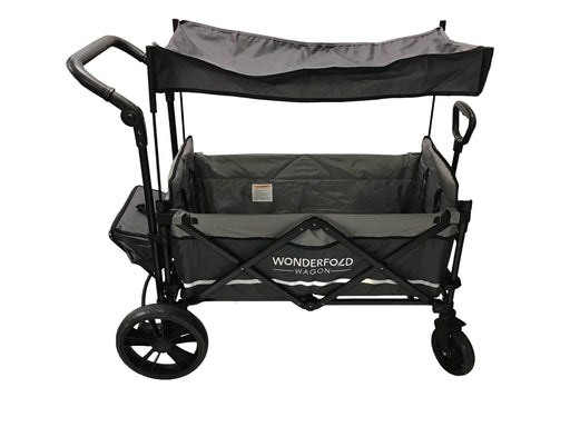 secondhand Wonderfold X2 Push + Pull Double Stroller Wagon, 2021, Stone Gray